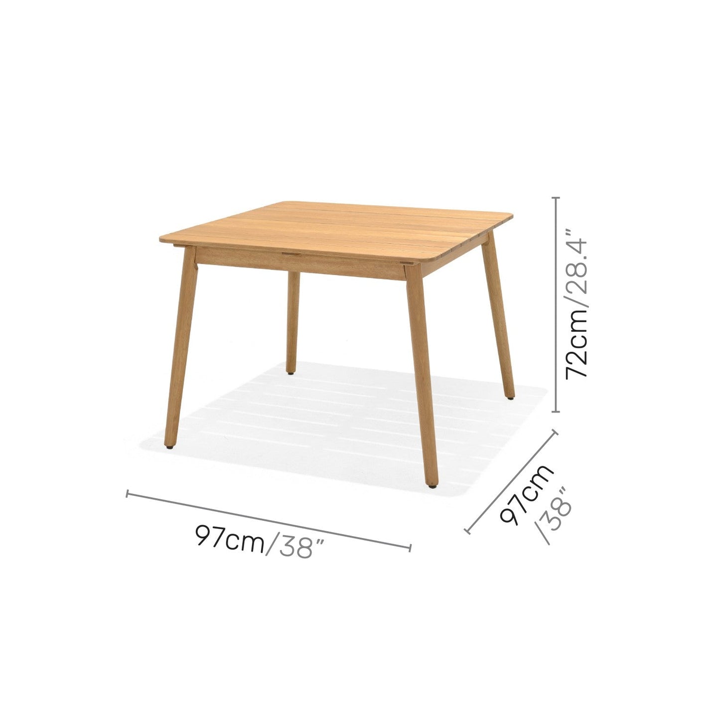 Nassau 5 Piece Square Dining Set, Sage Green Social Plastic®