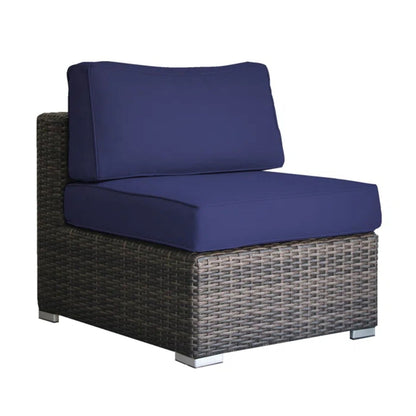 Seating Set With Cushions Handcrafted Wicker Design