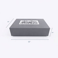 Fire Pit Table Designed for Year-Round Outdoor Entertainment, Concrete Construction, Wind Guard Spheres, Multi-Function