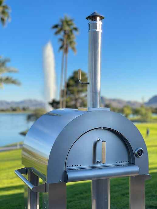 Kokomo Wood Fired Pizza Oven, 32” Stainless Steel, Freestanding or Built-In Options