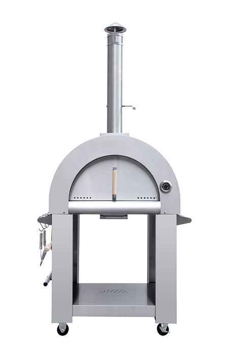 Kokomo Wood Fired Pizza Oven, 32” Stainless Steel, Freestanding or Built-In Options