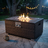 32 In. Propane Fire Pit Table, 40,000 BTU Auto-Ignition Gas Fire Table for outside Patio — Studio Shot