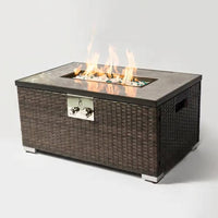 32 In. Propane Fire Pit Table, 40,000 BTU Auto-Ignition Gas Fire Table for outside Patio — Studio Shot