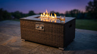 32 In. Propane Fire Pit Table, 40,000 BTU Auto-Ignition Gas Fire Table for outside Patio — Lifestyle