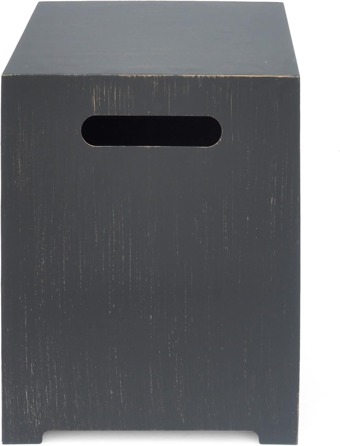 Welling Outdoor Rectangular Fire Pit with Tank Holder, Brushed Brown