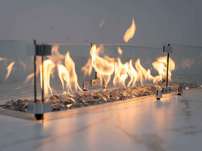 KoKoMo Outdoor Kitchen Island with Fire Feature, 7'6" x 9'