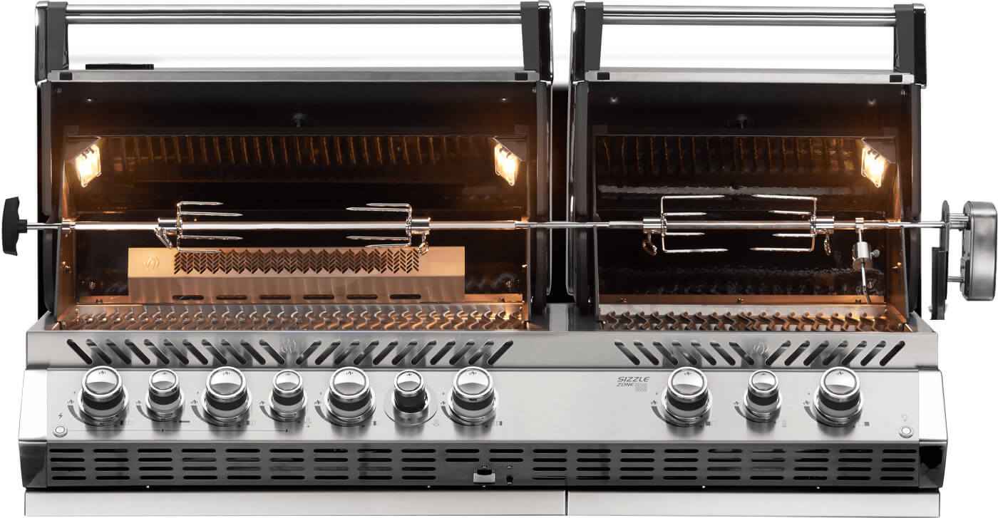 Elegant Patio Gas Grill - Built-in Prestige PRO™ 825 with Infrared Rear Burner