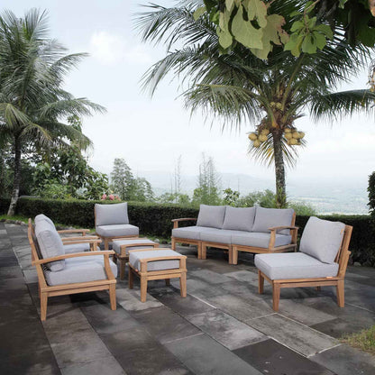 Elegant Patio Outdoor Lounge Set - Marina 9-Piece Teak Collection by Modway