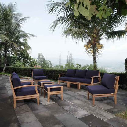 Elegant Patio Outdoor Lounge Set - Marina 9-Piece Teak Collection by Modway