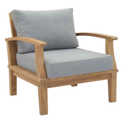 Patio Teak Sectional Set - Elegant Patio Marina 8-Piece Outdoor Teak Sectional Set by Modway