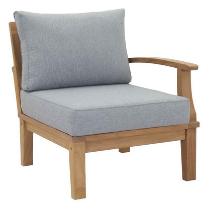 Patio Teak Sectional Set - Elegant Patio Marina 8-Piece Outdoor Teak Sectional Set by Modway