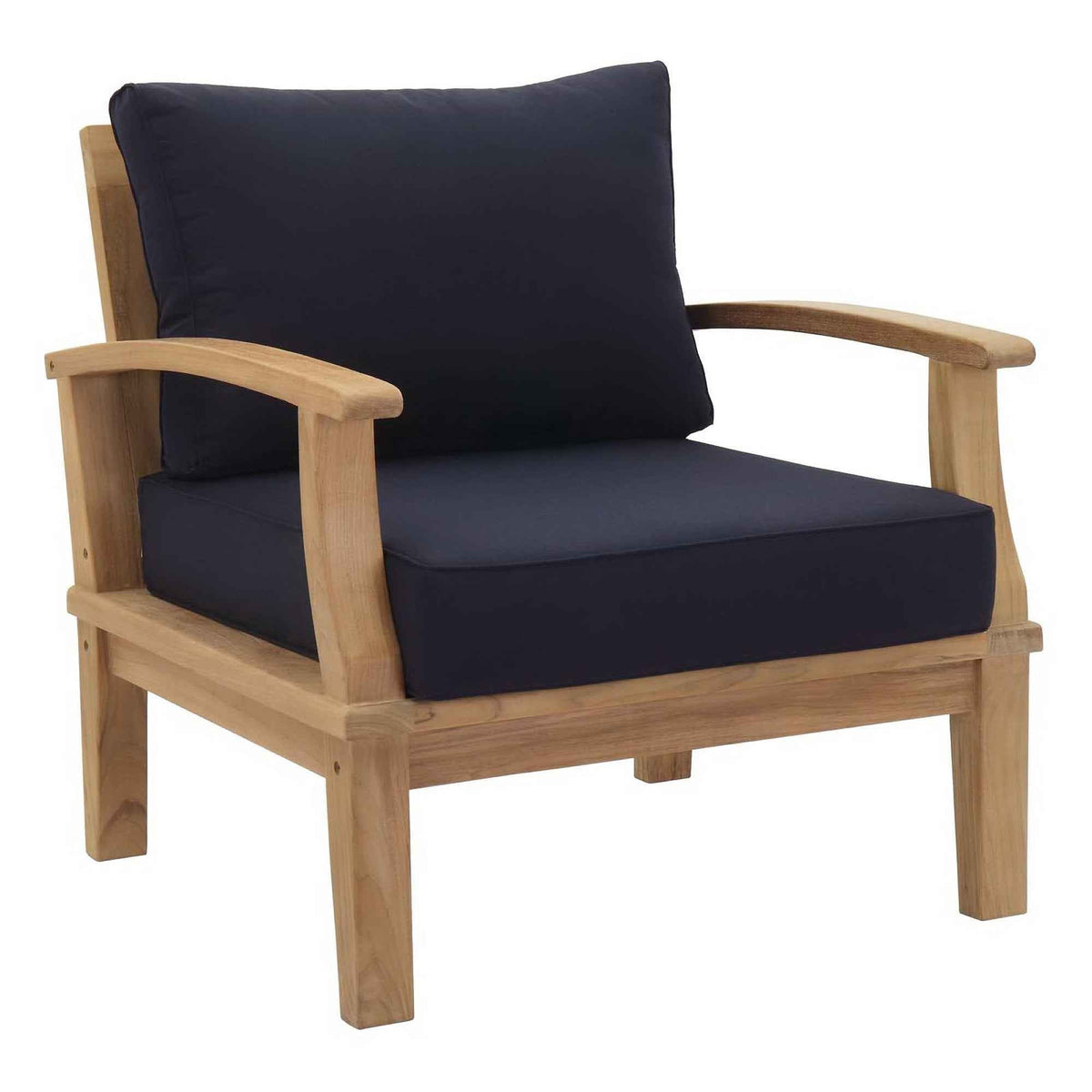Patio Teak Sectional Set - Elegant Patio Marina 8-Piece Outdoor Teak Sectional Set by Modway