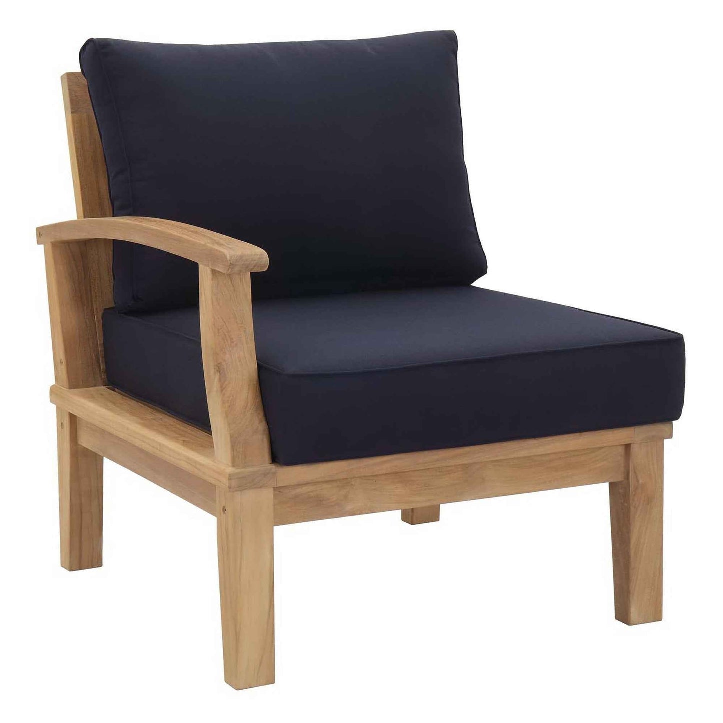Patio Teak Sectional Set - Elegant Patio Marina 8-Piece Outdoor Teak Sectional Set by Modway
