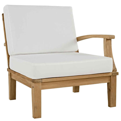 Patio Teak Sectional Set - Elegant Patio Marina 8-Piece Outdoor Teak Sectional Set by Modway