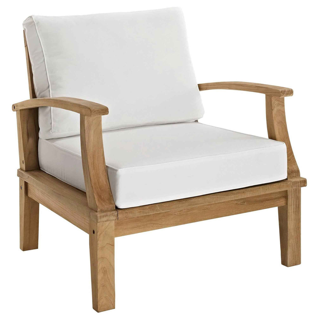 Patio Teak Sectional Set - Elegant Patio Marina 8-Piece Outdoor Teak Sectional Set by Modway