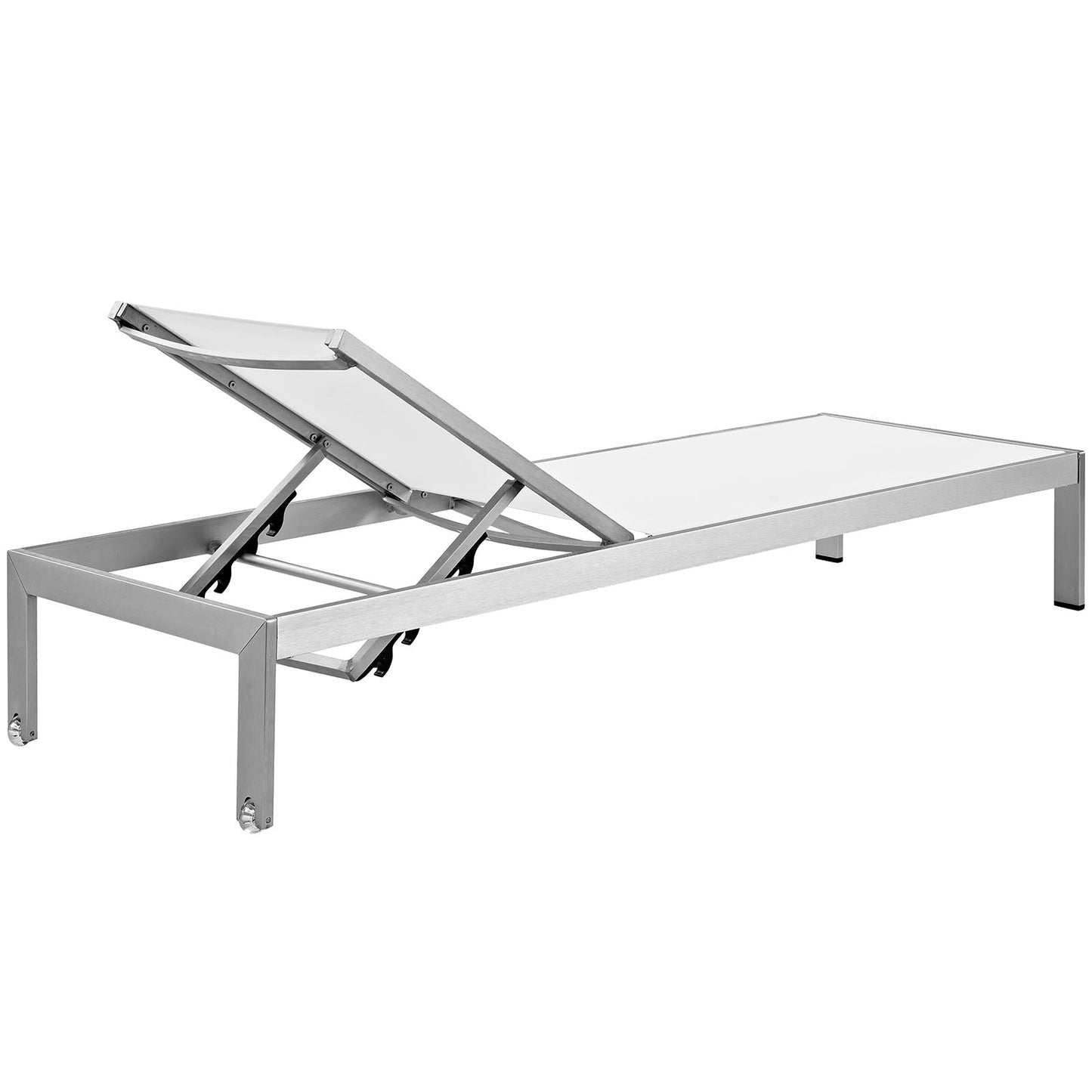 Modway Shore Outdoor Chaise Lounge Set, 6-Piece Aluminum Patio Collection