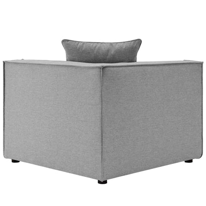 Elegant Patio Sectional Sofa - Saybrook 8-Piece Outdoor Upholstered Sofa by Modway