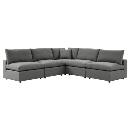 Elegant Patio Outdoor Sectional Sofa Set by Modway, Stylish 5-Piece Furniture for Patios