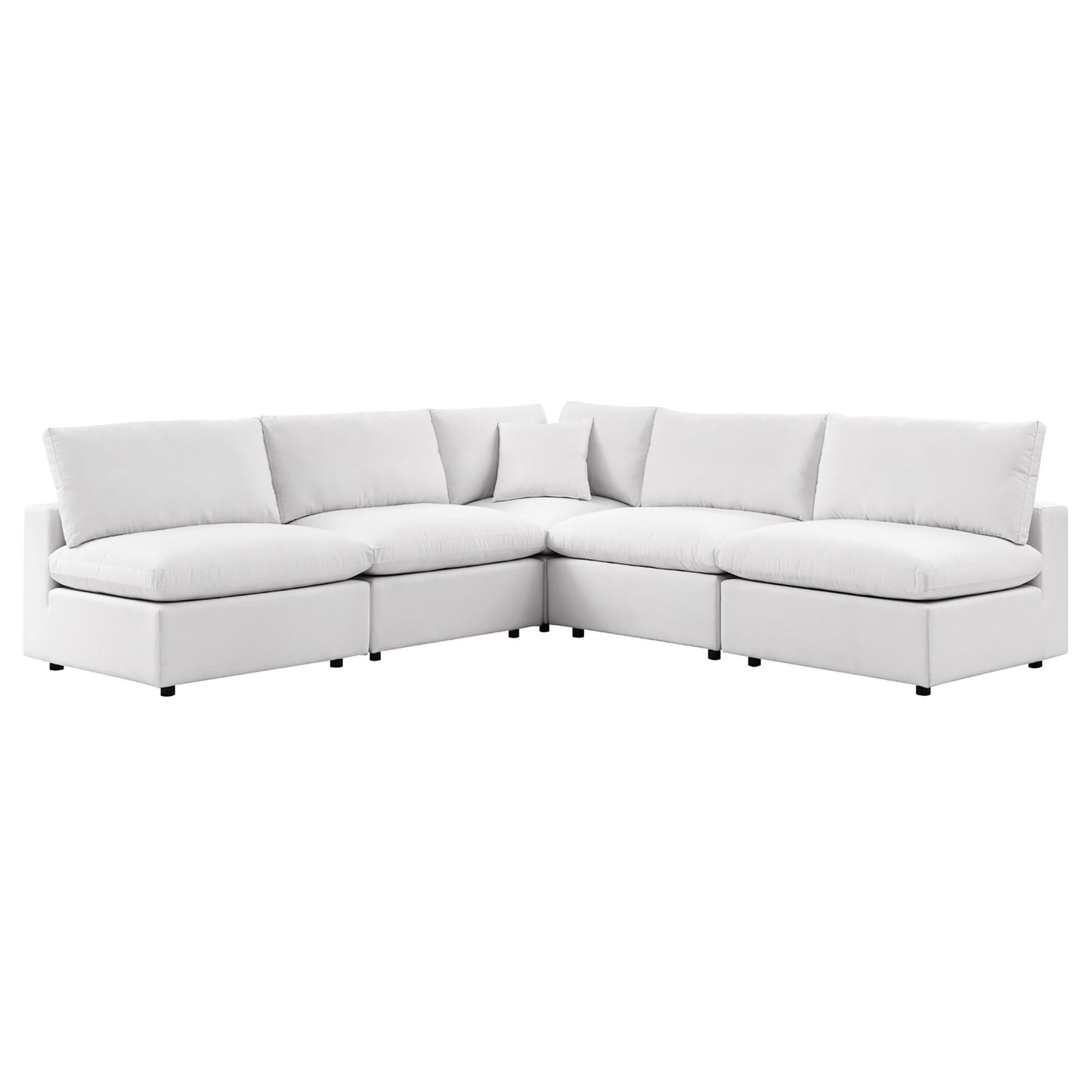 Elegant Patio Outdoor Sectional Sofa Set by Modway, Stylish 5-Piece Furniture for Patios
