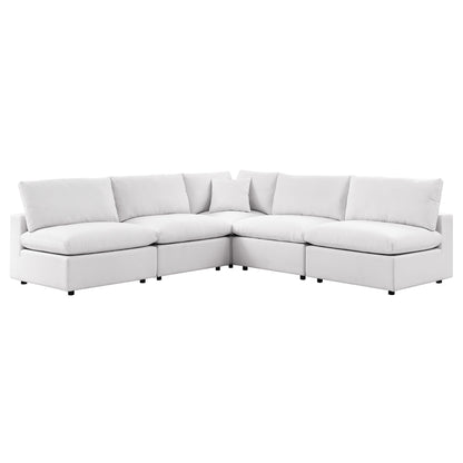 Elegant Patio Outdoor Sectional Sofa Set by Modway, Stylish 5-Piece Furniture for Patios