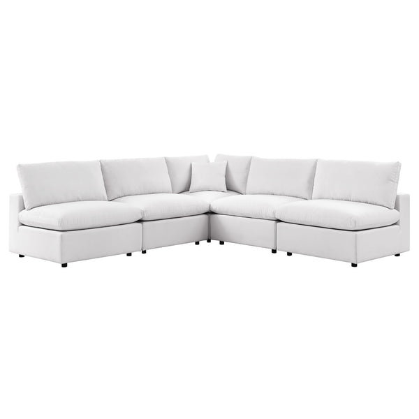 Elegant Patio Outdoor Sectional Sofa Set by Modway, Stylish 5-Piece Furniture for Patios