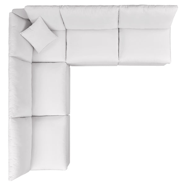 Elegant Patio Outdoor Sectional Sofa Set by Modway, Stylish 5-Piece Furniture for Patios