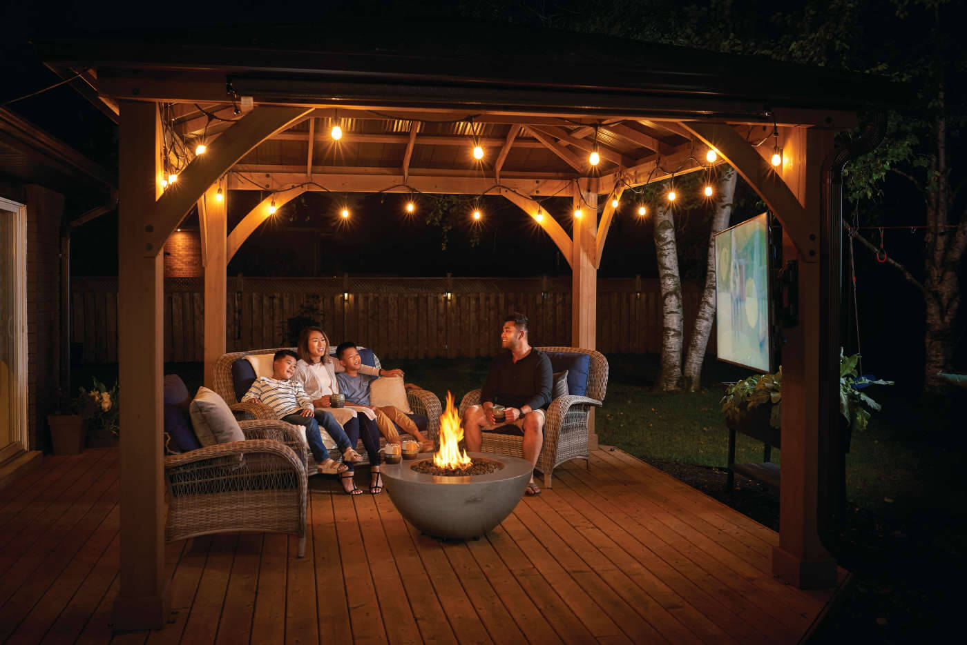 36-Inch Round Fire Table, Nexus Patioflame Table