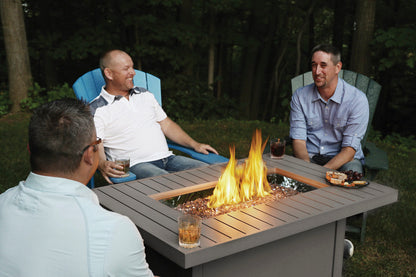 Patioflame Table - Elegant Patio Hamptons Rectangle Fire Table