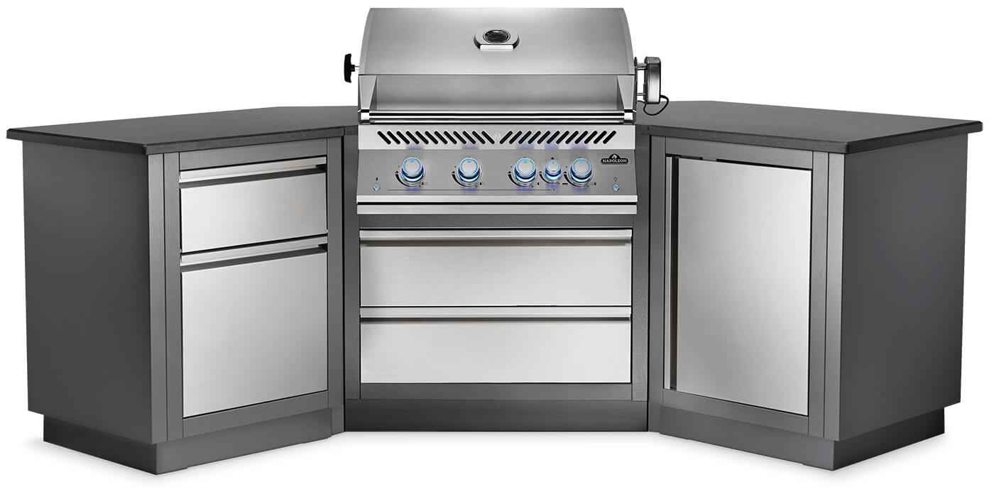 Patio Outdoor Kitchen Grill - elegant patio OASIS™ 200 with Built-in 700 Series 32" Gas Grill