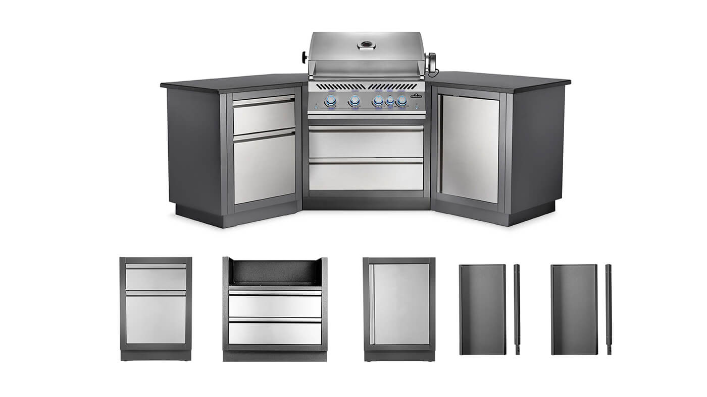 Patio Outdoor Kitchen Grill - elegant patio OASIS™ 200 with Built-in 700 Series 32" Gas Grill