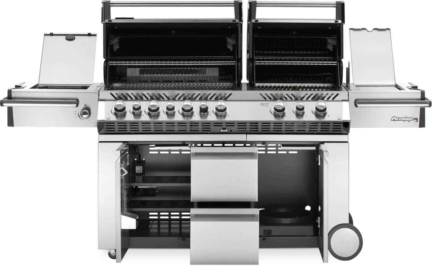 Elegant Patio Gas Grill Prestige PRO 825 RSBI with Power Side Burner and Infrared Features