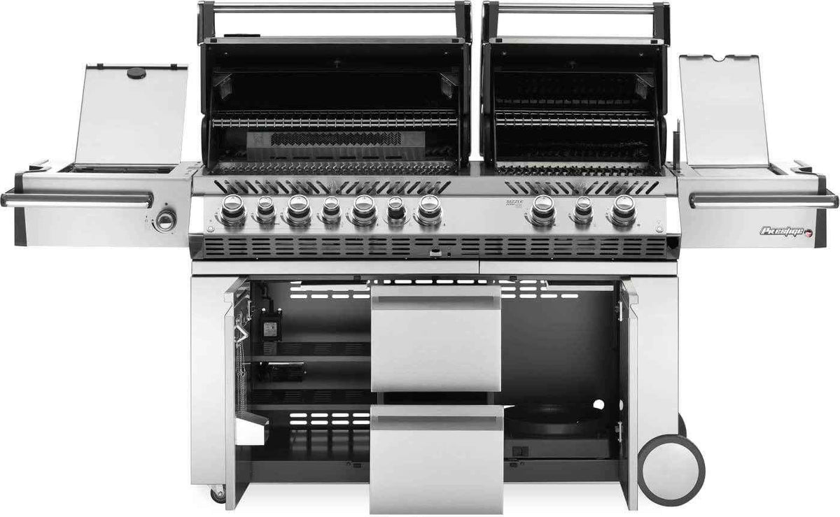 Elegant Patio Gas Grill Prestige PRO 825 RSBI with Power Side Burner and Infrared Features