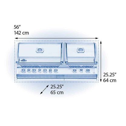 Elegant Patio Gas Grill - Built-in Prestige PRO™ 825 with Infrared Rear Burner