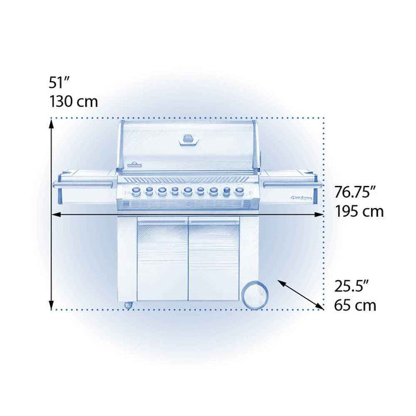 Elegant Patio Gas Grill Prestige PRO 665 RSIB with Infrared Side and Rear Burners