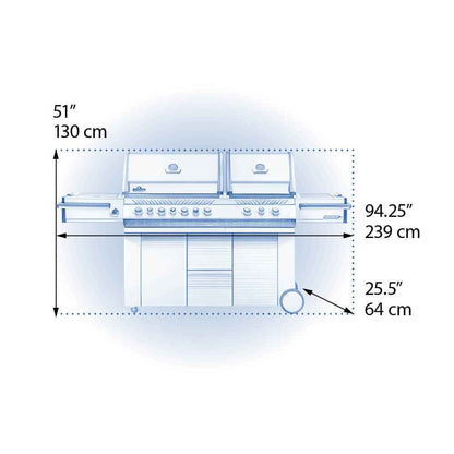 Elegant Patio Gas Grill Prestige PRO 825 RSBI with Power Side Burner and Infrared Features